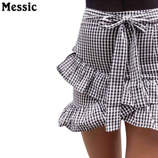 skirts messic checkerboard black white plaid skirt women summer 2021 casual bow tie ruffle jupe femme sashes tunic mini short
skirts messic checkerboard black white plaid skirt women summer 2021 casual bow tie ruffle jupe femme sashes tunic mini short