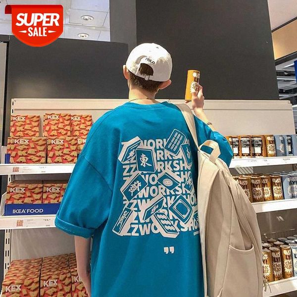 short-sleeved shirt men's loose half-sleeved round neck national tide printing student compassionate hip-hop sleeves #eu08, White;black
short-sleeved shirt men's loose half-sleeved round neck national tide printing student compassionate hip-hop sleeves #eu08, White;black