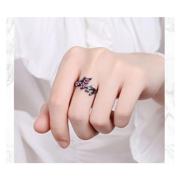 wedding rings women's vintage plum blossom open pink zirconia black branch geometric lyrical ring jewelry party accessory gift, Slivery;golden
wedding rings women's vintage plum blossom open pink zirconia black branch geometric lyrical ring jewelry party accessory gift, Slivery;golden