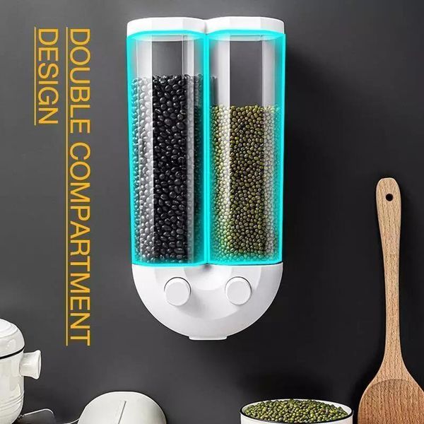 storage bottles & jars push-type wall-mounted cereals tank kitchen waterproof sealed grains dispenser --m25
storage bottles & jars push-type wall-mounted cereals tank kitchen waterproof sealed grains dispenser --m25
