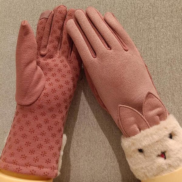 five fingers gloves lovely cartoon touch screen nonslip driving women winter suede leather plus velvet thick cycling warm mittens d92, Blue;gray
five fingers gloves lovely cartoon touch screen nonslip driving women winter suede leather plus velvet thick cycling warm mittens d92, Blue;gray