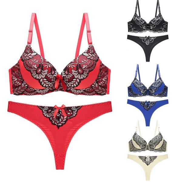 plus size brassiere embroidered underwear set good quality women bra set push up lace bra thong sets, Red;black
plus size brassiere embroidered underwear set good quality women bra set push up lace bra thong sets, Red;black