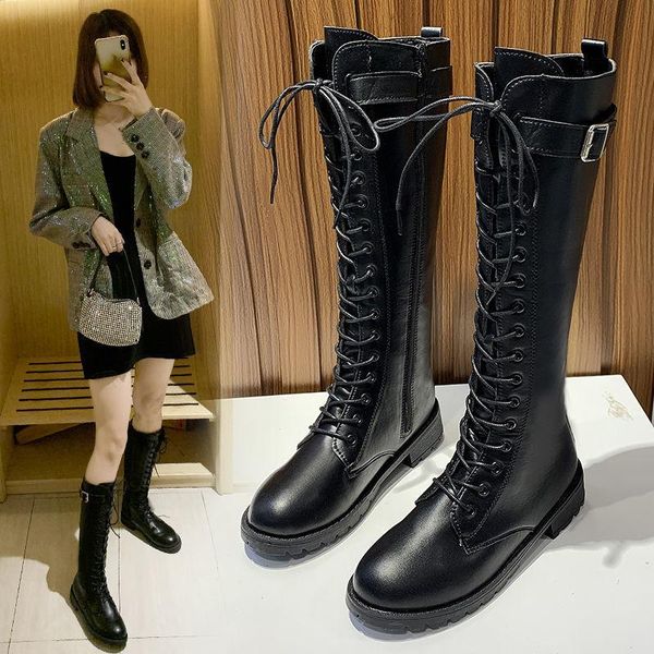 boots women thick platform knee-high autumn black lace-up medium creepers shoes fashion punk riding zipper big size 35-43
boots women thick platform knee-high autumn black lace-up medium creepers shoes fashion punk riding zipper big size 35-43