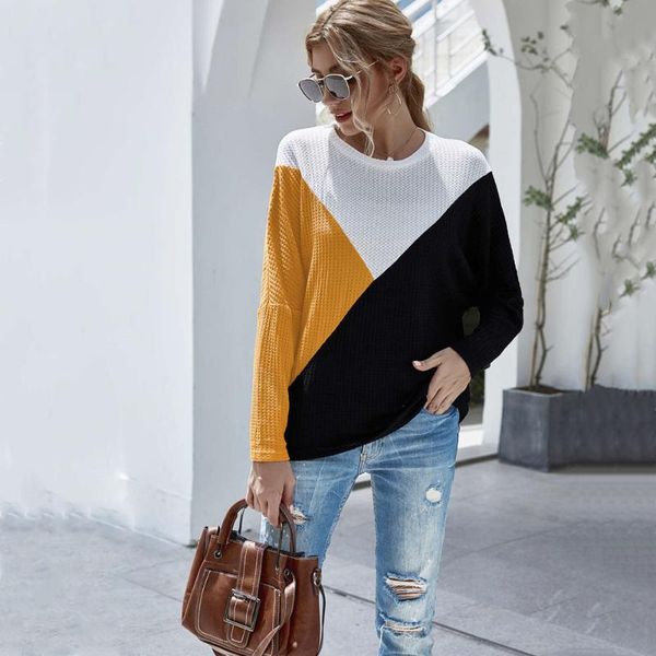 women's sweaters women autumn winter solid color stitching knitted sweater casual contrast o neck long sleeve woman pullovers, White;black
women's sweaters women autumn winter solid color stitching knitted sweater casual contrast o neck long sleeve woman pullovers, White;black