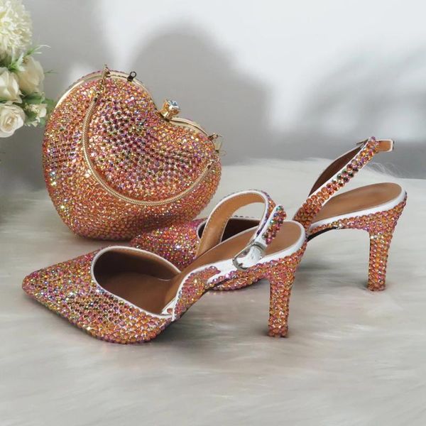 sandals 2021 pointed toe crystal bridal wedding shoes and heart bag golden party dress thin heels women's handbag, Black
sandals 2021 pointed toe crystal bridal wedding shoes and heart bag golden party dress thin heels women's handbag, Black