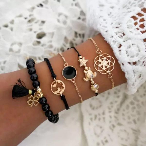 lucky clover bohemian black tassel bracelets for women boho jewelry beads layered hand chain charm bracelet set link,
lucky clover bohemian black tassel bracelets for women boho jewelry beads layered hand chain charm bracelet set link,