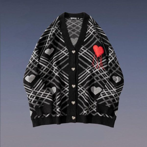 men's sweaters men clothing 2021 harajuku couple love stitching v-neck long-sleeved sweater cardigan and women high street knitted jack, White;black
men's sweaters men clothing 2021 harajuku couple love stitching v-neck long-sleeved sweater cardigan and women high street knitted jack, White;black