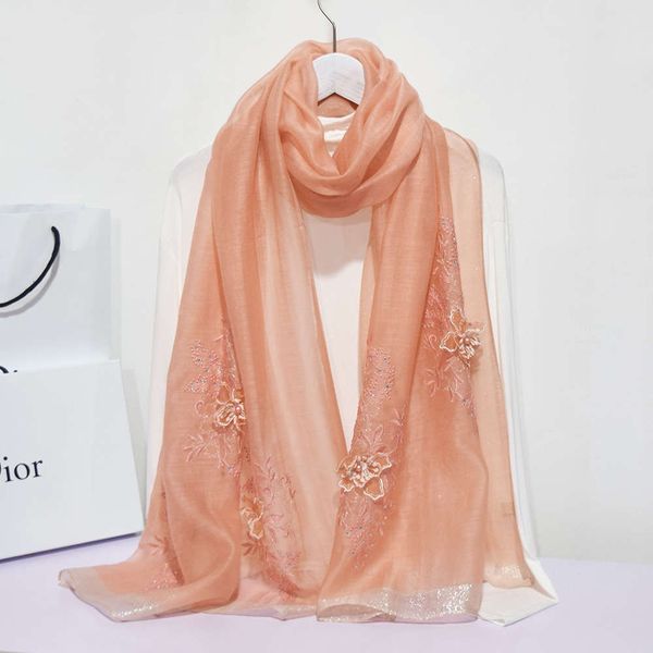 a variety of silk wool scarves solid color embroidery flower long autumn and winter temperament versatile shawls gifts, Blue;gray
a variety of silk wool scarves solid color embroidery flower long autumn and winter temperament versatile shawls gifts, Blue;gray