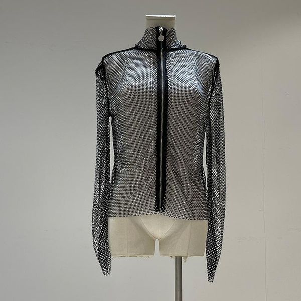women's vests h80&s90 rhinestone clubwear hollow out diamond long sleeve blouse women fashion slim fit cardigan turtleneck, Black;white
women's vests h80&s90 rhinestone clubwear hollow out diamond long sleeve blouse women fashion slim fit cardigan turtleneck, Black;white