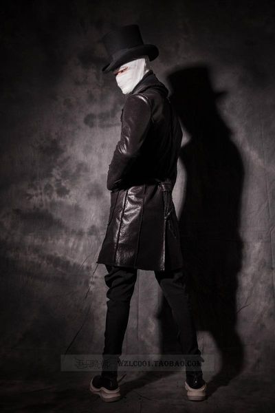 men's fur & faux 2021 male slim turn-down collar leather clothing medium-long waist plus velvet thermal patent, Black
men's fur & faux 2021 male slim turn-down collar leather clothing medium-long waist plus velvet thermal patent, Black