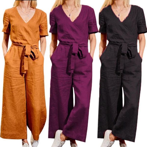sashes high waist loose women capri wide leg trousers jumpsuits spring and summer casual rompers overalls elegant office female, Black;white
sashes high waist loose women capri wide leg trousers jumpsuits spring and summer casual rompers overalls elegant office female, Black;white