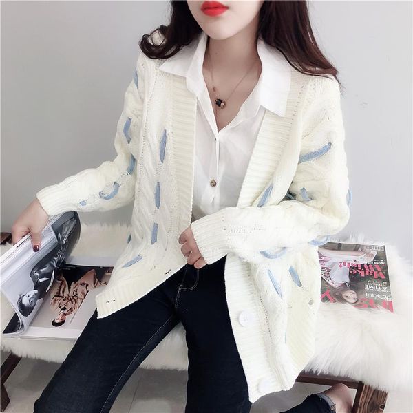 women's sweaters women sweater button long sleeve knitted cardigan spring autumn v neck coat lady korean wild outerwear 11944, White;black
women's sweaters women sweater button long sleeve knitted cardigan spring autumn v neck coat lady korean wild outerwear 11944, White;black