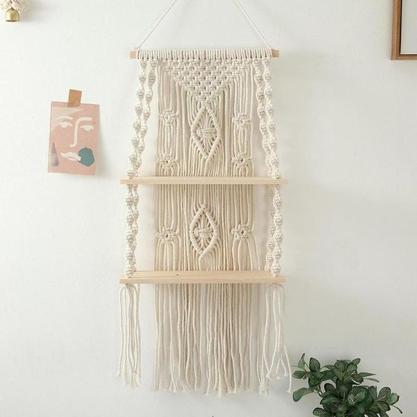 other home decor hand-woven tapestry wall hanging shelf boho cotton rope woven plant hanger wood floating ornament
other home decor hand-woven tapestry wall hanging shelf boho cotton rope woven plant hanger wood floating ornament