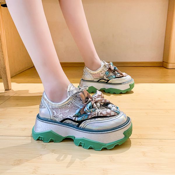 Women Chunky Platform Sneakers Luxury Designers Fashion Bow Vulcanized Shoes Round Toe Casual Shoes Woman Sneaker British Style, As picture a
Women Chunky Platform Sneakers Luxury Designers Fashion Bow Vulcanized Shoes Round Toe Casual Shoes Woman Sneaker British Style, As picture a