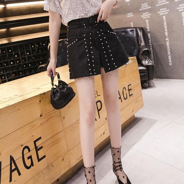 women's jeans high waist fake piece embroidered flares rivet cowgirl shorts skirts brand fashion thin slim button womens flare, Blue
women's jeans high waist fake piece embroidered flares rivet cowgirl shorts skirts brand fashion thin slim button womens flare, Blue