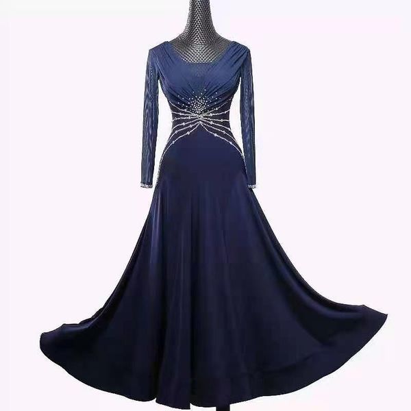stage wear ballroom competition dance dress 2021 advanced standard waltz dancing skirt women modern dresses, Black;red
stage wear ballroom competition dance dress 2021 advanced standard waltz dancing skirt women modern dresses, Black;red