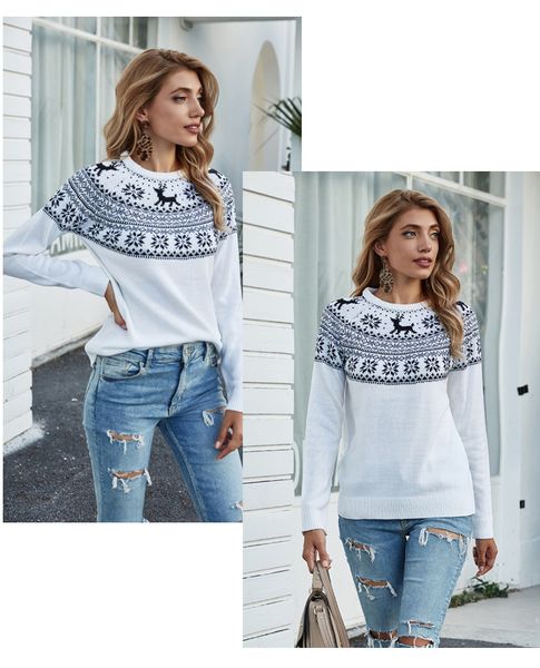 women's sweaters christmas ugly sweater deer snowflake year women pullovers winter jumpers knitwear slim white knitted qrui, White;black
women's sweaters christmas ugly sweater deer snowflake year women pullovers winter jumpers knitwear slim white knitted qrui, White;black
