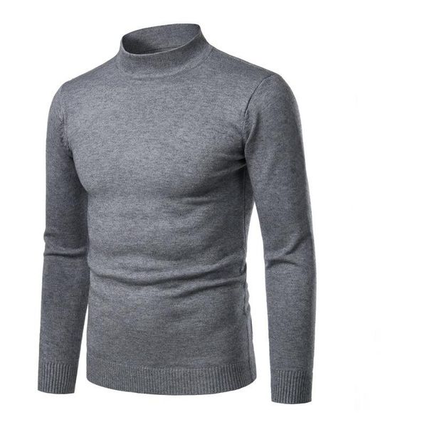 men's sweaters autumn fashion sweater half turtleneck solid color casual men slim fit mock neck brand knitted pullovers, White;black
men's sweaters autumn fashion sweater half turtleneck solid color casual men slim fit mock neck brand knitted pullovers, White;black
