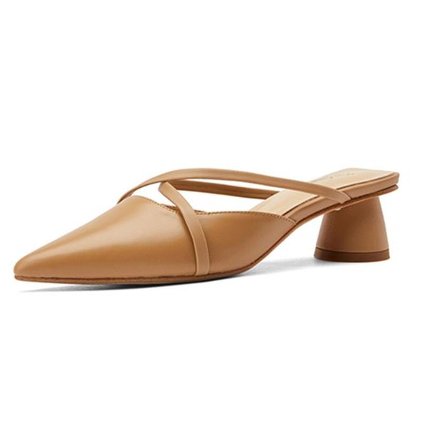 genuine leather pumps pointed toe rome high heels women slippers spring summer party shoes woman mules, Black
genuine leather pumps pointed toe rome high heels women slippers spring summer party shoes woman mules, Black