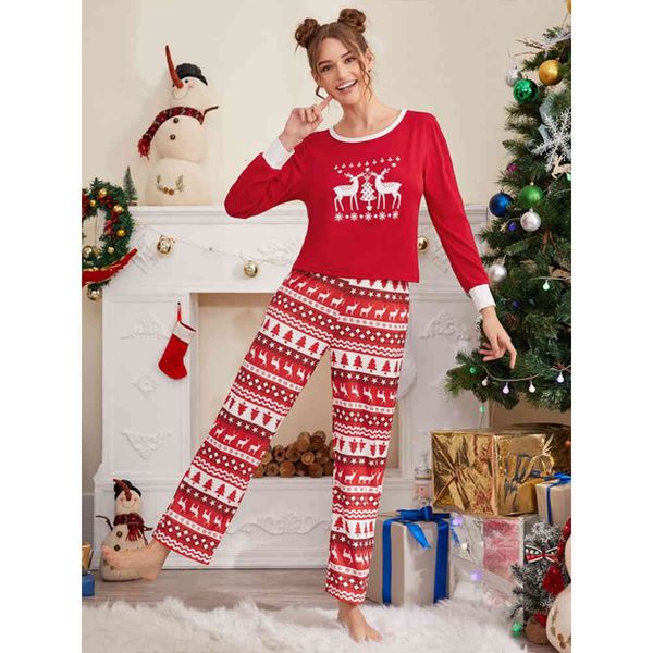 sleepwear christmas pajamas set pieces elk print red casual party winter sleepwear women cute long-sleeved trousers homewear tnex x93n, Black;red
sleepwear christmas pajamas set pieces elk print red casual party winter sleepwear women cute long-sleeved trousers homewear tnex x93n, Black;red