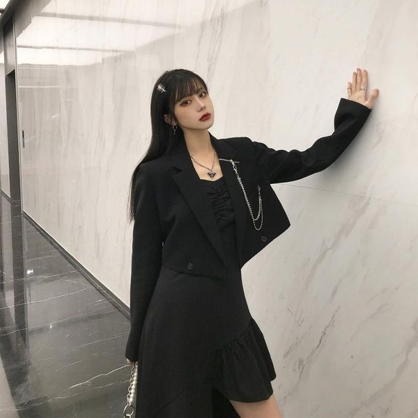 women's suits & blazers ligo chao brand short suit coat autumn 2021 loose and thin design grade high leisure small, White;black
women's suits & blazers ligo chao brand short suit coat autumn 2021 loose and thin design grade high leisure small, White;black