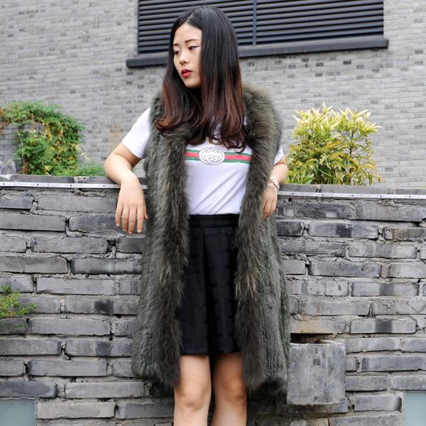 women's vests ems cx-g-b-29 women elegant slim winter real long fur vest plus size solid pattern collar, Black;white
women's vests ems cx-g-b-29 women elegant slim winter real long fur vest plus size solid pattern collar, Black;white