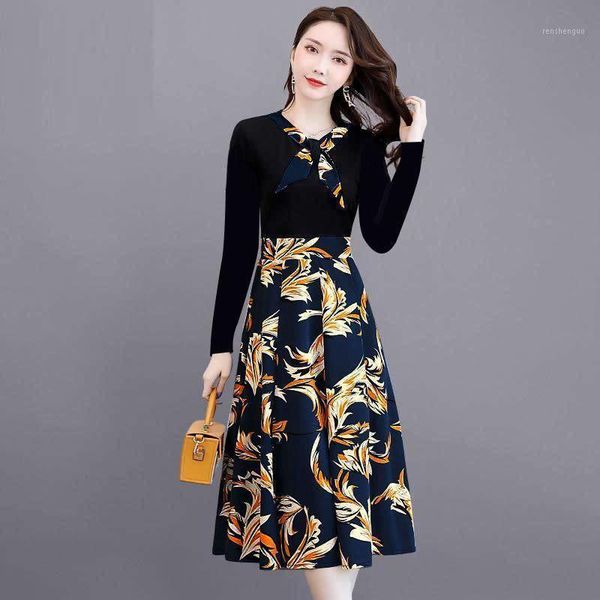 dress women's autumn chiffon floral woman dresses vestido de mujer femme robe casual, Black;gray
dress women's autumn chiffon floral woman dresses vestido de mujer femme robe casual, Black;gray