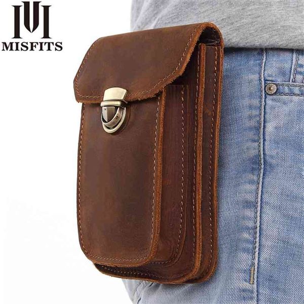 misfits genuine leather vintage waist packs men travel fanny pack belt loops hip bum bag mobile phone pouch 210823
misfits genuine leather vintage waist packs men travel fanny pack belt loops hip bum bag mobile phone pouch 210823