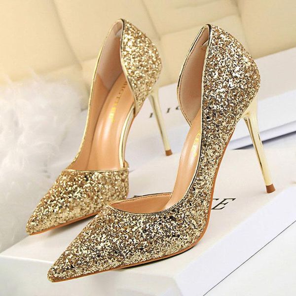 dress shoes bigtree sequins woman pumps gold silver high heels women wedding stiletto ladies fashion, Black
dress shoes bigtree sequins woman pumps gold silver high heels women wedding stiletto ladies fashion, Black