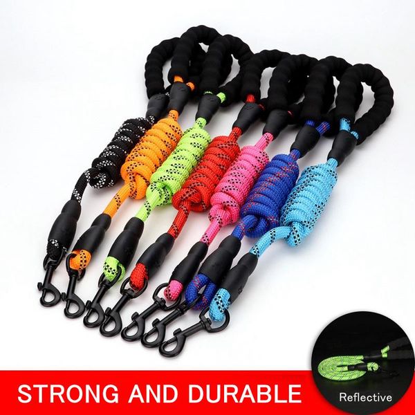 59" reflective large dog rope durable training running collar leashes strong lead for labrador puppy collars &
59" reflective large dog rope durable training running collar leashes strong lead for labrador puppy collars &