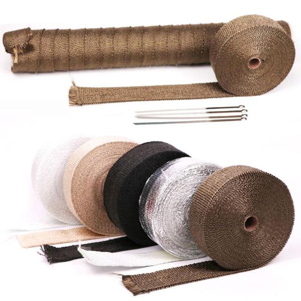 motorcycle exhaust system 5cm*5m 10m 15m titanium/black heat wrap roll for fiberglass tape with stainless ties
motorcycle exhaust system 5cm*5m 10m 15m titanium/black heat wrap roll for fiberglass tape with stainless ties