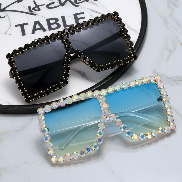 sunglasses 2021 fashion women's with diamond studded oversized ladies sun glasses cool punk square outdoor shopping travel uv400, White;black
sunglasses 2021 fashion women's with diamond studded oversized ladies sun glasses cool punk square outdoor shopping travel uv400, White;black