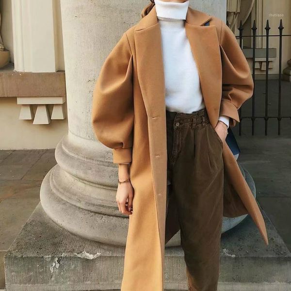 women's wool & blends autumn winter trench coat belted long warm jackets fashion ladies oversize outerwear 2021, Black
women's wool & blends autumn winter trench coat belted long warm jackets fashion ladies oversize outerwear 2021, Black