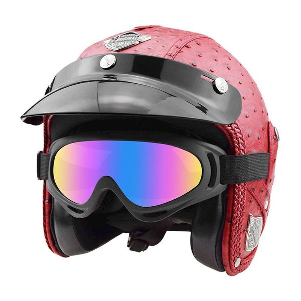 open face motorbike pu leather 3/4 helmet personalized men women vintage retro antique motorcycle helmets
open face motorbike pu leather 3/4 helmet personalized men women vintage retro antique motorcycle helmets