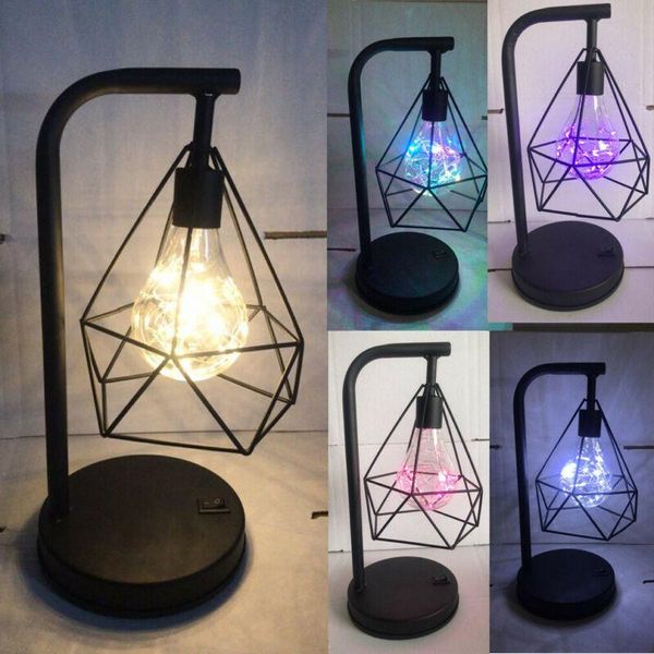 1pc 2021 brand style retro black geometric wire industrial led light bulb bed side battery table lamp party decoration
1pc 2021 brand style retro black geometric wire industrial led light bulb bed side battery table lamp party decoration