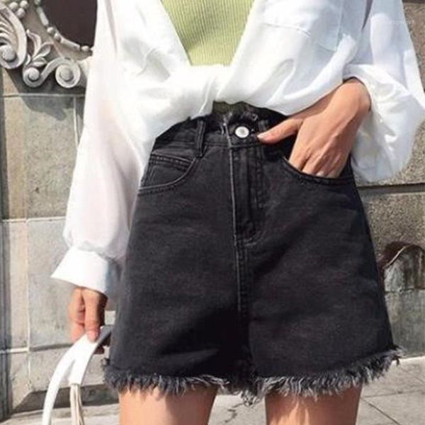 women's jeans missky women shorts high waist irregualr burrs retro loose wide leg summer denim pants, Blue
women's jeans missky women shorts high waist irregualr burrs retro loose wide leg summer denim pants, Blue