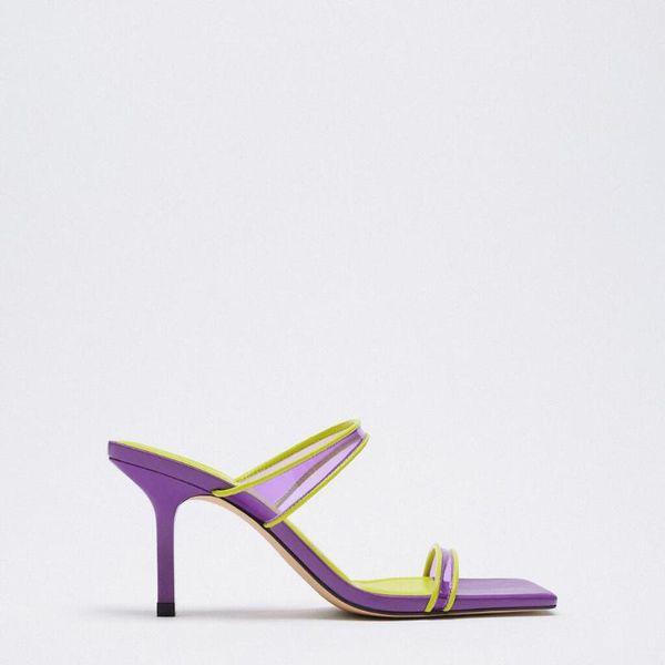 dress shoes zar dtm2021 summer women's lilac color green stitching belt decorated fashionable high-heeled sandals, Black
dress shoes zar dtm2021 summer women's lilac color green stitching belt decorated fashionable high-heeled sandals, Black
