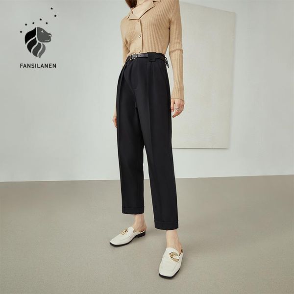 women's pants & capris fansilanen 2021 ly autumn textured high-waist suit trousers straight-leg loose-fitting casual women cropped, Black;white
women's pants & capris fansilanen 2021 ly autumn textured high-waist suit trousers straight-leg loose-fitting casual women cropped, Black;white