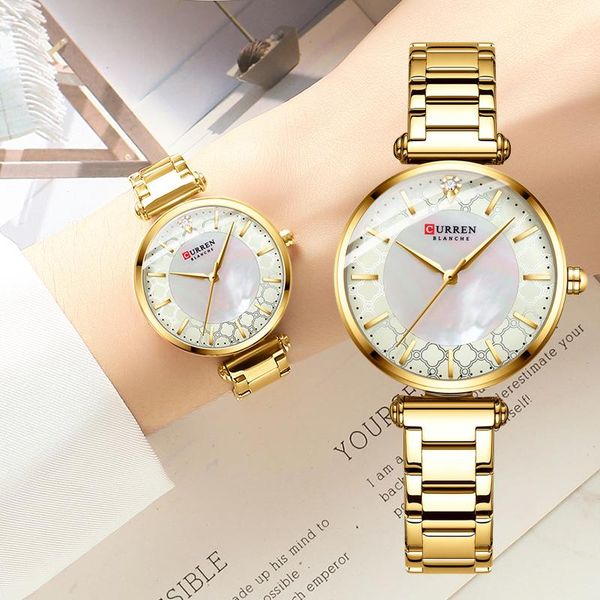wristwatches relogio feminino curren watch for women fashion gold waterproof quartz clock stainless steel business ladies, Slivery;brown
wristwatches relogio feminino curren watch for women fashion gold waterproof quartz clock stainless steel business ladies, Slivery;brown