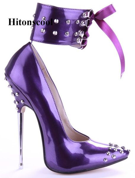dress shoes women patent leather 16cm high heels pumps woman stiletto pointed toe female spikes lace up party office lady, Black
dress shoes women patent leather 16cm high heels pumps woman stiletto pointed toe female spikes lace up party office lady, Black