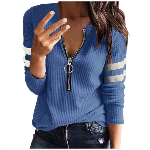 40 v neck womens shirts long sleeve zipper knit stripe loose fitting thermal tunic elegant spring, White
40 v neck womens shirts long sleeve zipper knit stripe loose fitting thermal tunic elegant spring, White