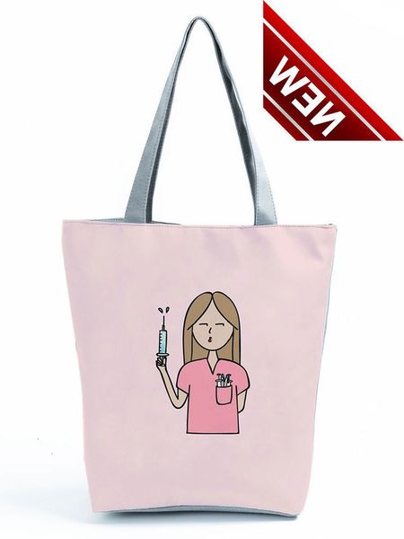 female nurse printed women shopping injection large capacity eco reusable shoulder bag fashion travel handbag custom pattern
female nurse printed women shopping injection large capacity eco reusable shoulder bag fashion travel handbag custom pattern