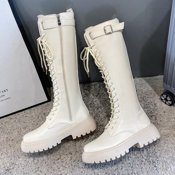 boots 2021 autumn winter knee women black gothic shoes lace up long booties square heels beige leather high
boots 2021 autumn winter knee women black gothic shoes lace up long booties square heels beige leather high