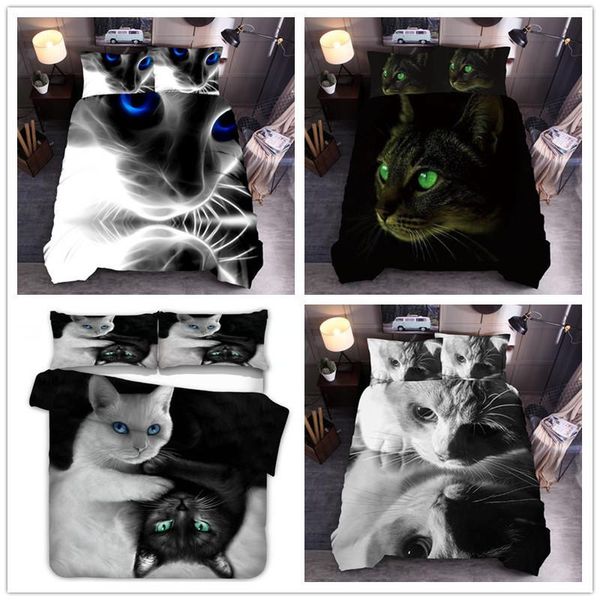 bedding sets 3d black and white cat partner print three piece set cut green eyed quilt cover pillow case 3pcs
bedding sets 3d black and white cat partner print three piece set cut green eyed quilt cover pillow case 3pcs