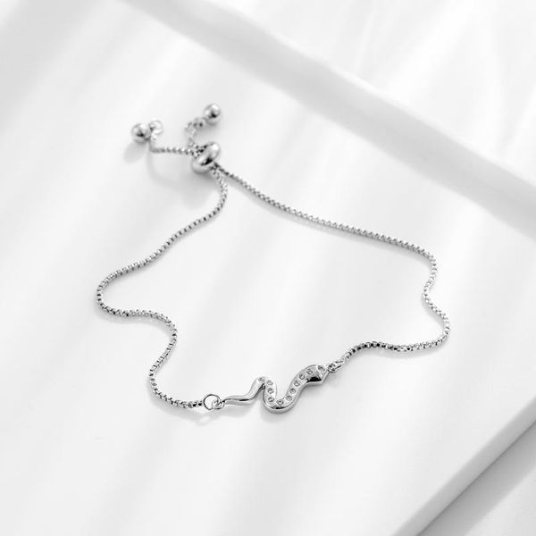 link, chain fashion cubic zircon simple snake shaped bracelet sliver color adjustable for women wedding party jewelry 2021 trend, Black
link, chain fashion cubic zircon simple snake shaped bracelet sliver color adjustable for women wedding party jewelry 2021 trend, Black