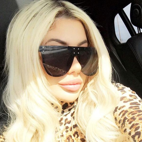 sunglasses 2021 big black women brand designer fashion square flat rivet sun glasses female oversized vintage mirror shades, White;black 
sunglasses 2021 big black women brand designer fashion square flat rivet sun glasses female oversized vintage mirror shades, White;black
