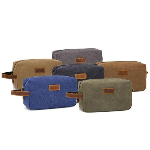 durable heavy canvas with crazy horse leather handle daily men women travel toiletry bag cosmetic bags & cases
durable heavy canvas with crazy horse leather handle daily men women travel toiletry bag cosmetic bags & cases
