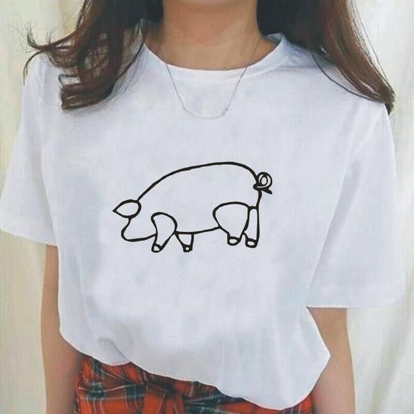 women's t-shirt hipster harajuku t shirt women cute pig print tshirt summer short sleeve casual cotton tee femme camiseta mujer, White
women's t-shirt hipster harajuku t shirt women cute pig print tshirt summer short sleeve casual cotton tee femme camiseta mujer, White