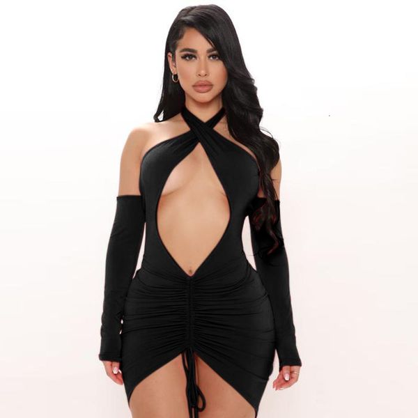 luxury casual drsautumn solid mid waist open back hollow out women's 210373 pleated long sleeve one step drs, Black;gray
luxury casual drsautumn solid mid waist open back hollow out women's 210373 pleated long sleeve one step drs, Black;gray