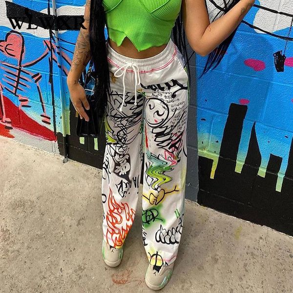 women's pants & capris wlwxr autumn print cargo women streetwear trousers high waist bandage sweatpants ladies casual wide leg baggy lo, Black;white
women's pants & capris wlwxr autumn print cargo women streetwear trousers high waist bandage sweatpants ladies casual wide leg baggy lo, Black;white